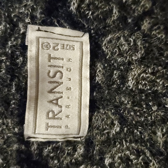 TRANSIT PAR SUCH Gray Wool Alpaca Hooded Full Zip Coat Size 2 #D5 - Picture 15 of 16